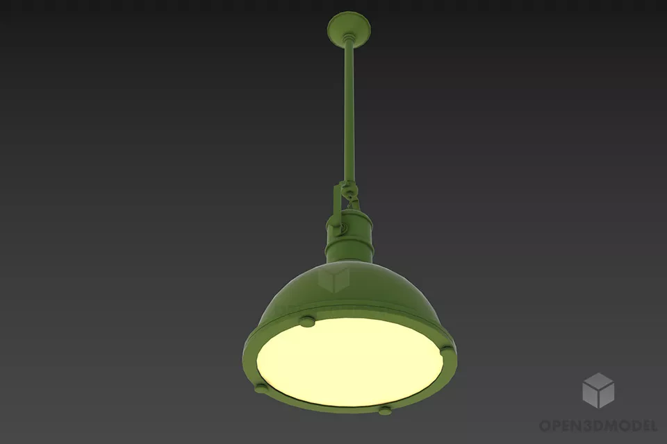 Pendant Lamp Eseor With Two Shade 3d model