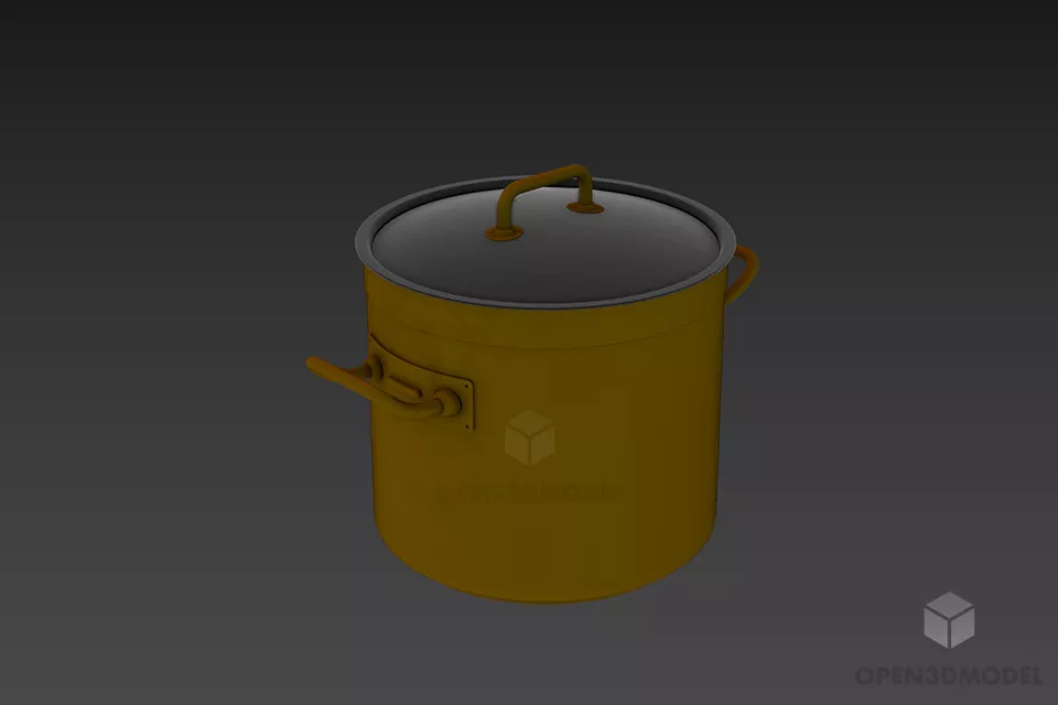 Inox Pan, Kitchen Utensil 3d model