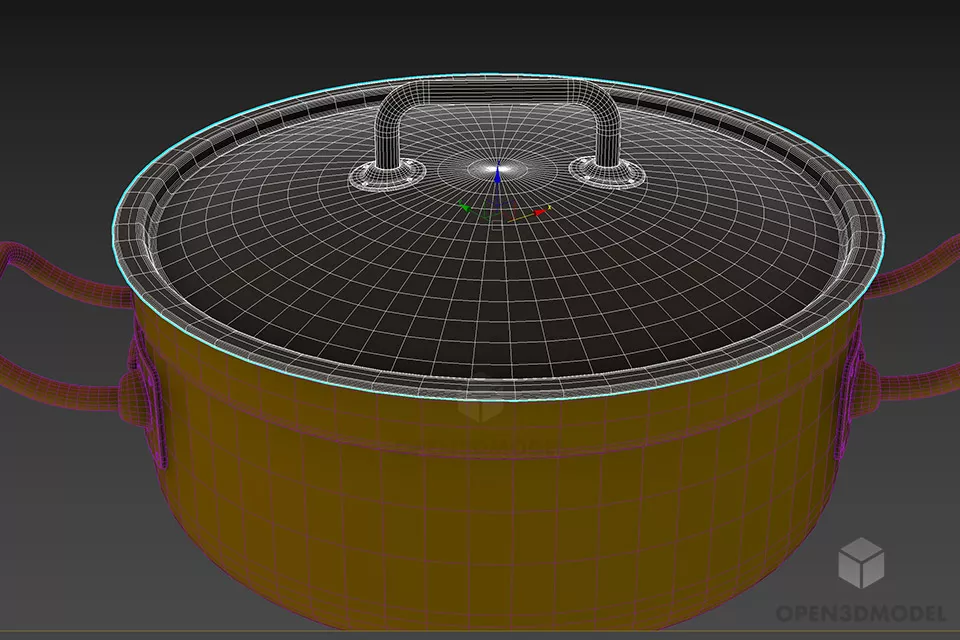 Aluminum Pan 3d model 2