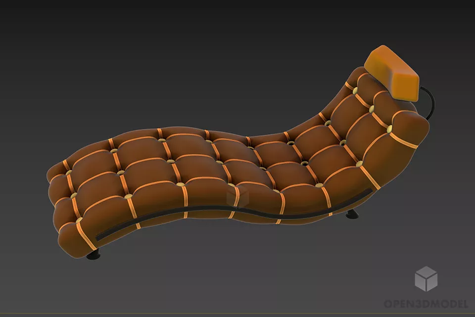 Round Blue Pool Outdoor 3d model