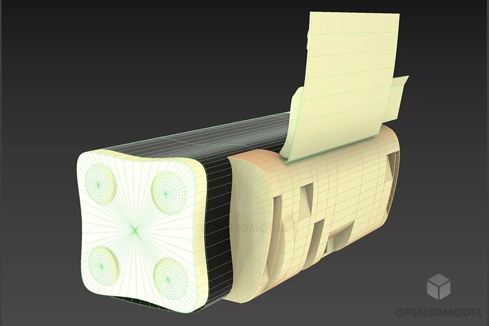 Office Printer A4 3d model 2