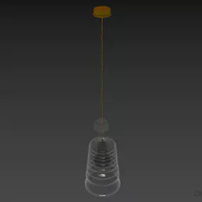 Ceiling Pendant Lamp With Paper Lantern Shade 3d model