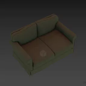 Textile Sofa Two Seaters 3d model