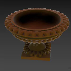 Stone Vase For Garden 3d model
