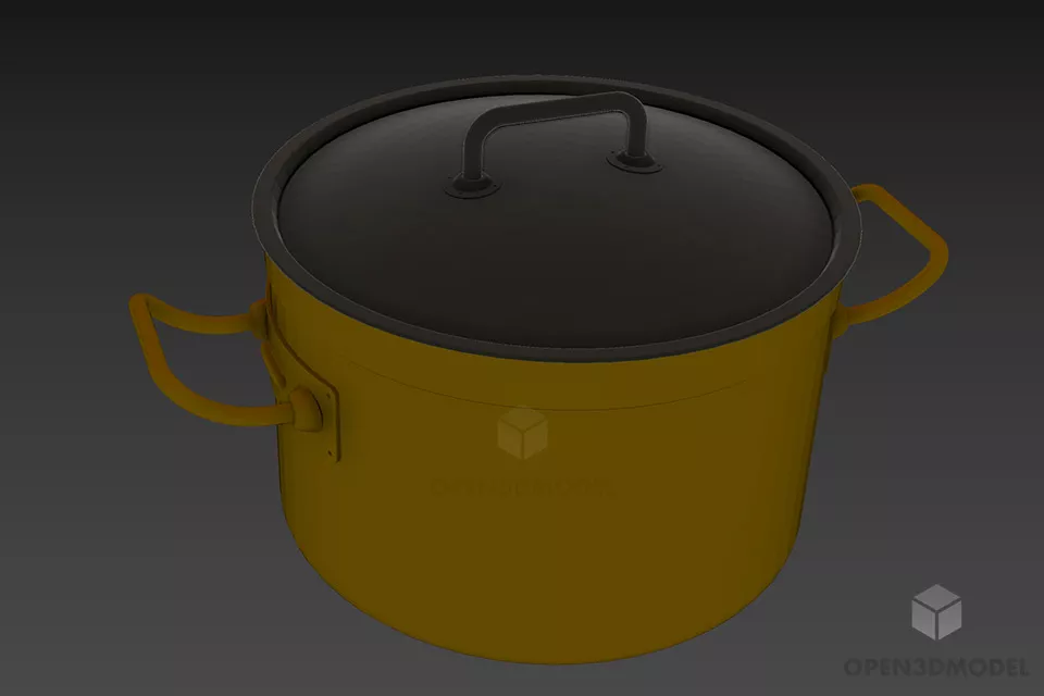 Inox Hookah Carved Style 3d model
