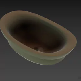 Round Edge Sink 3d model