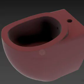 Round Edge Bidet Toilet Accessories 3d model