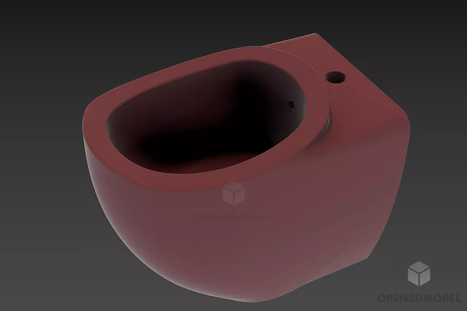 Porcelain Bidet With Sink 3d model