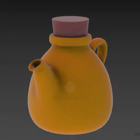 Marble Teapot, Small Pot 3d model