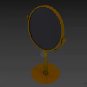 Portable Mirror Round Shape 3d model