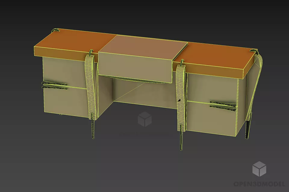 Bedroom Dressing Locker 3d model 2