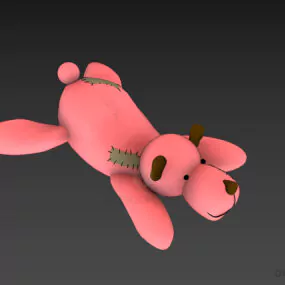 Little White Bear, Stuffed Toy 3d model
