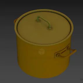 Inox Pan, Kitchen Utensil 3d model