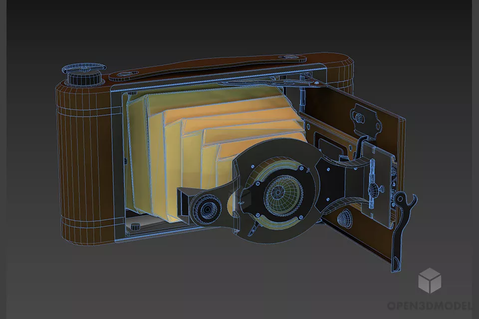 Vintage Camera, 19th Century Camera 3d model 2