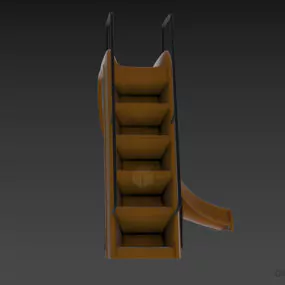 Outdoor Playground Kids Zone Slide 3d model