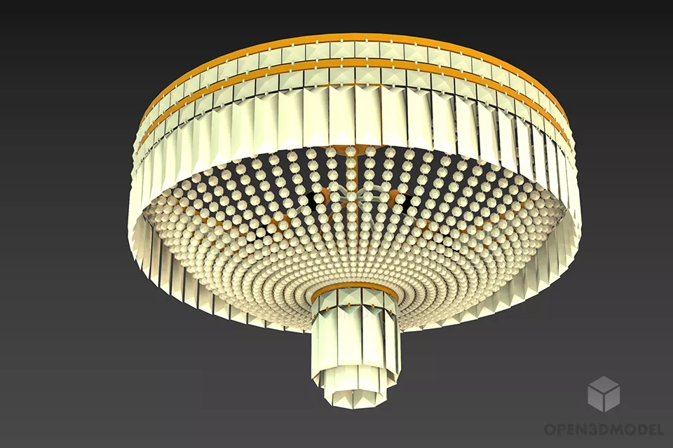 Luxurious Modern Hotel Table Lamp Rectangle Shape 3d model
