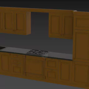 Kitchen Cabinet, Aluminum Kitchen 3d model