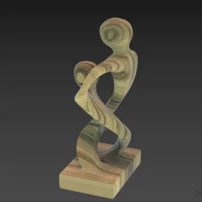 Abstract Human Dancing Pose Figurine 3d model