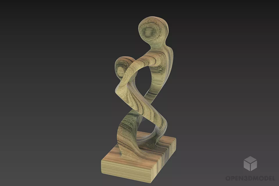 Figurine Heart Shape Decorative 3d model