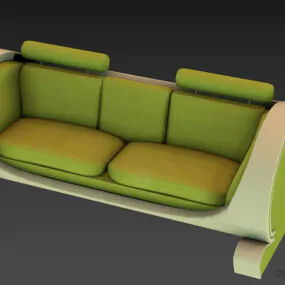 Smooth Edge Sofa Future Style 3d model