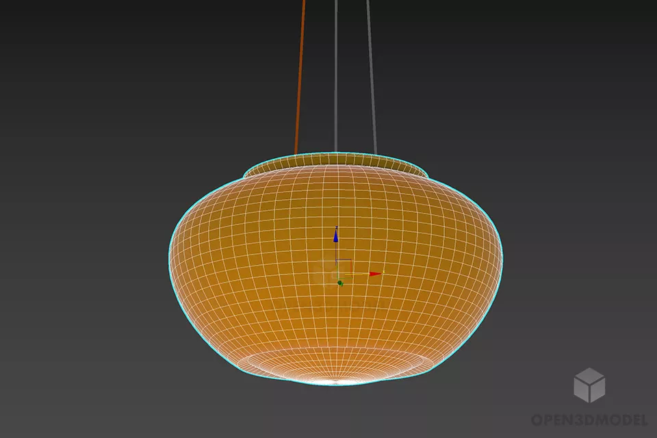Eglo Pendant Lamp, Sphere Shade Lamp 3d model 2