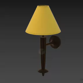 Antique Sconce Lamp, Long Stand With Shade Lamp 3d model
