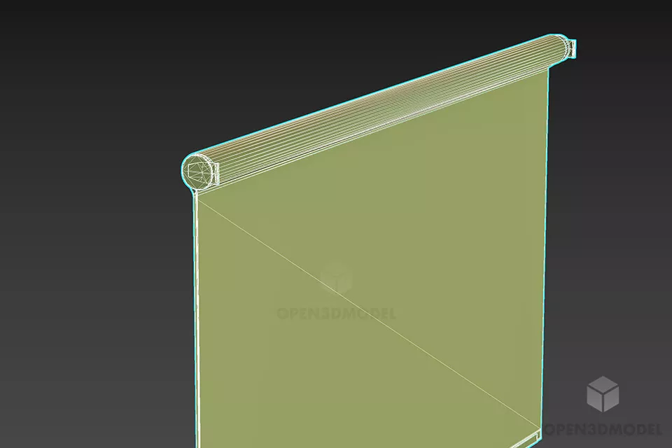 Plastic Curtain Ikea, Roll Curtain 3d model 2