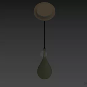 Black Pendant Lamp, Water Drop Lamp Shade 3d model