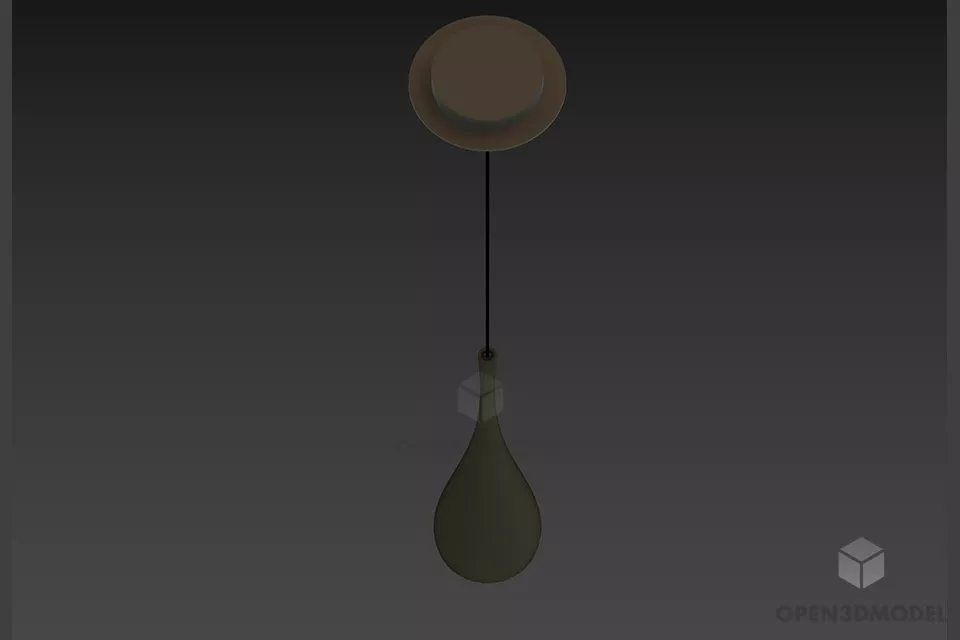 Pendant Lamp Wire Style With Multiple Shades 3d model