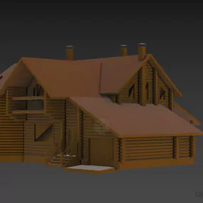 Roof Villa House, Antique House Building 3d model