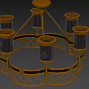 Meshed Ceiling Lamp Aivengor 3d model