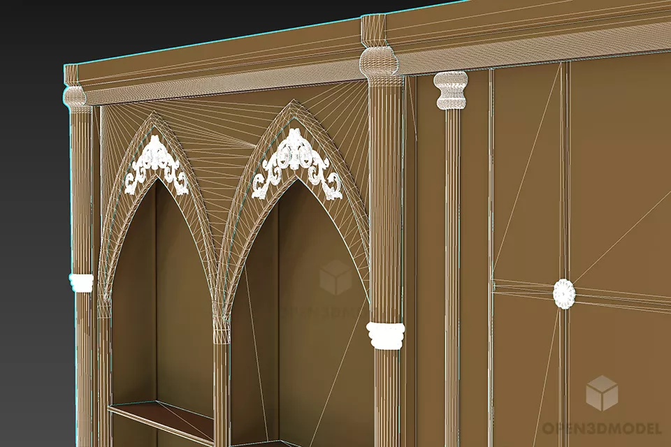 Sideboard Cabinet Furniture, Side Cabinet 3d model 2