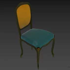 Antique Restaurant Chair Sedia 3d model