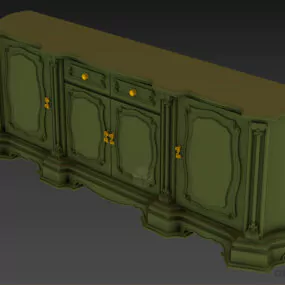 Antique Walnut Locker 3d model