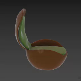 Sphere Armchair Red Leather 3d model