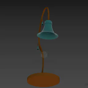 Reading Lamp Curved Arm 3d model