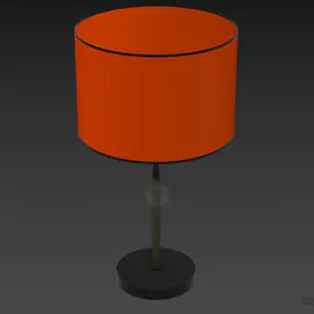 Table Lamp Sopran, Red Shade Lamp 3d model