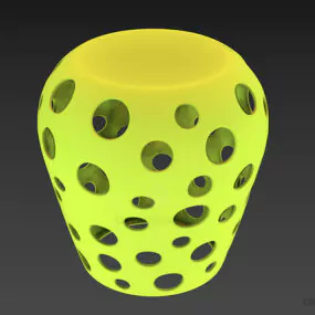 Plastic Seat With Holes Pattern 3d model