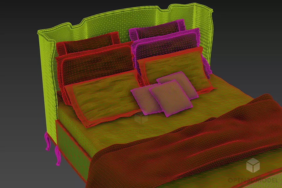 Hotel Bed Ralph Lauren, Antique Bed 3d model 2