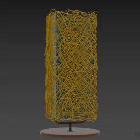 Table Rattan Lamp, Nest Lamp Style 3d model