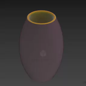 Ceramic Vase With Circular Textures 3d model