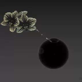 Lamp With Round Stand And Sphere Shade 3d model