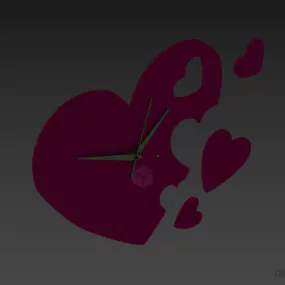 Break Hear Clock 3d model