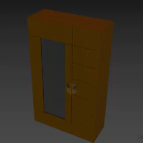 Bedroom Shelf With Lighting Inside 3d model