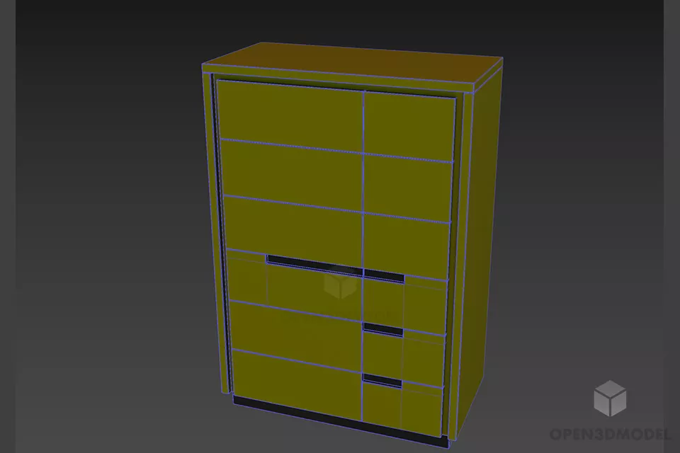 Side Cabinet, Entrance Rack 3d model 2