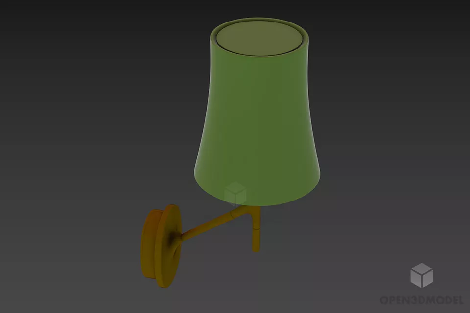 Crystal Square Shade Table Lamp 3d model