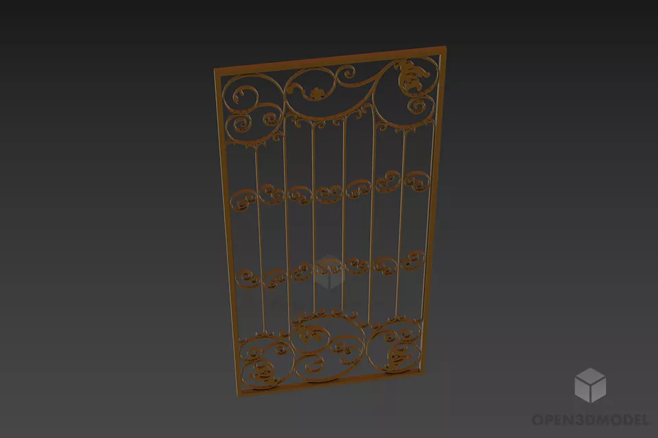 Round Rosette Carved Style 3d model