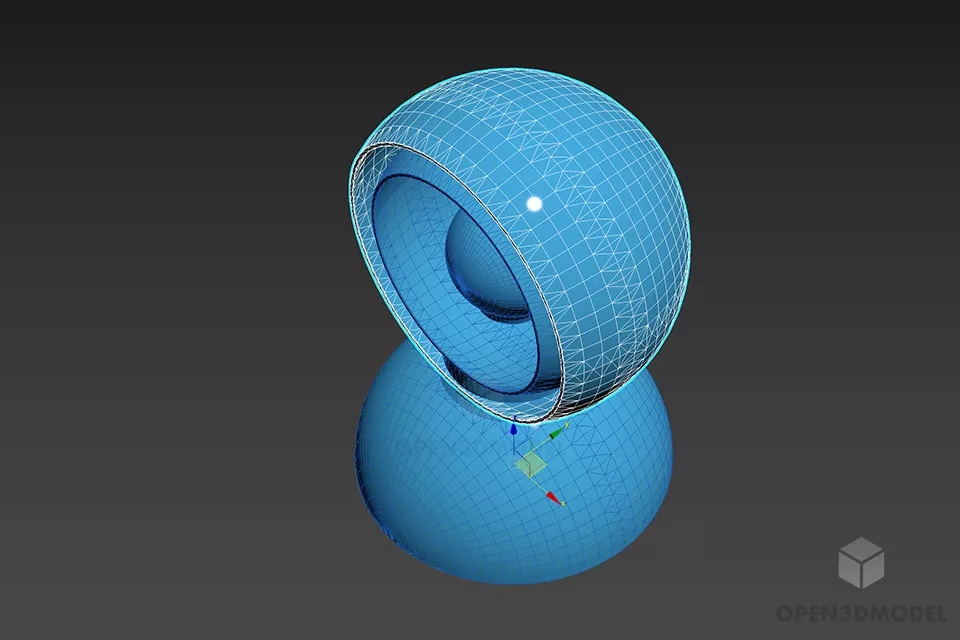 Modern Lamp Eclipse Shade 3d model 2