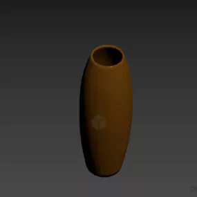Simple Cylinder Ceramic Vase 3d model
