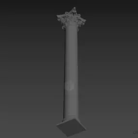 Stone Greek Column Head 3d model